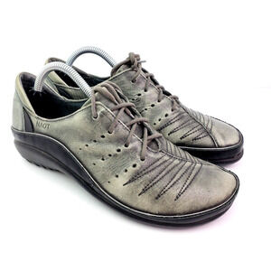 Naot Kumara Womens Size EU 37 US 6 Gray Black Leather Sneaker Shoes